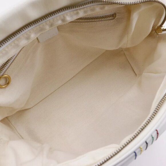 CELINE Mini Boston Handbag 2004 Athens Olympics Limited White Nylon canvas... - Picture 8 of 12